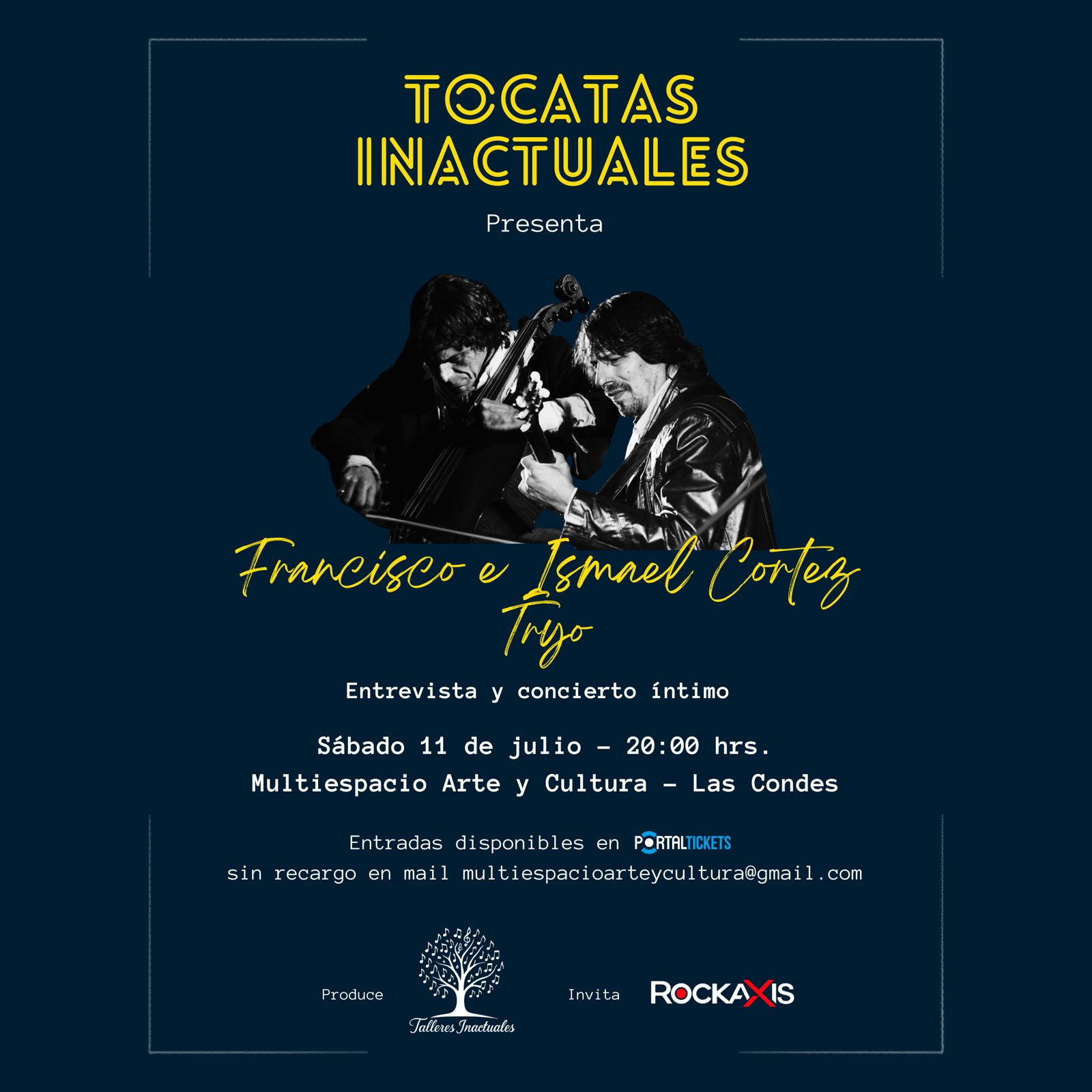 Ismael y Francisco Cortez de Tryo protagonizan segunda fecha de #TocatasInactuales